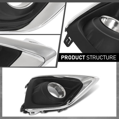 Solid Spare Fit For 2019-2020 Buick Envision Fog Light Bezel Lamp Cover w/ Chrome Trim Right