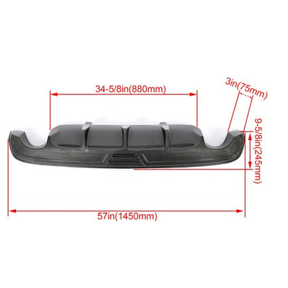 Solid Spare Rear Lower Diffuser Bumper For Nissan Teana Altima 2016-2019 Carbon Fiber Style