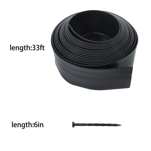Solid Spare L-shaped 33FT Garden Edge Lawn Grass Stone Isolation Strip Anchoring Spik 50pcs