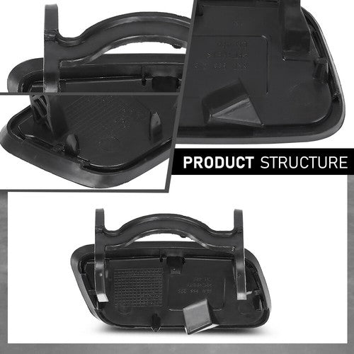 Solid Spare Fit For 08-12 Audi A4 B8 Front Bumper Headlight Washer Cover Cap Left&Right