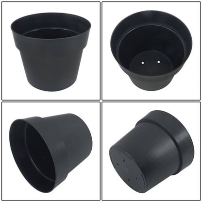 Solid Spare Heavy Duty 5 Gallon Planters Plastic Nursery Pots Flower Plant Pots 6 Pack