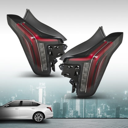 Solid Spare LED DRL Tail Lights Fit For 2020-2025 Cadillac CT5 Rear Lamp Left & Right Side