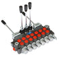 Solid Spare Hydraulic Backhoe Directional Control Valve w/ 2 Joysticks, 6 Spool, 11 GPM