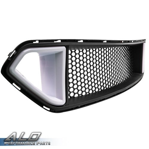 Solid Spare Fit For 2018-2021 Ford Mustang Front Bumper Honeycomb Grille W/LED DRL Light