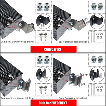 Solid Spare Front Inner Storage Basket And Rack For Club Car DS & Precedent 2000-UP Golf Car
