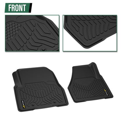 Solid Spare All Weather TPE Floor Mats Liners Fit For 18-25 Freightliner Cascadia 116 126