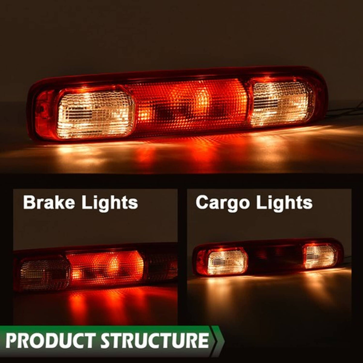 Solid Spare Fit For 99-07 Chevy Silverado GMC Sierra 3rd Brake Tail Light Stop Lamp w/ Bulbs