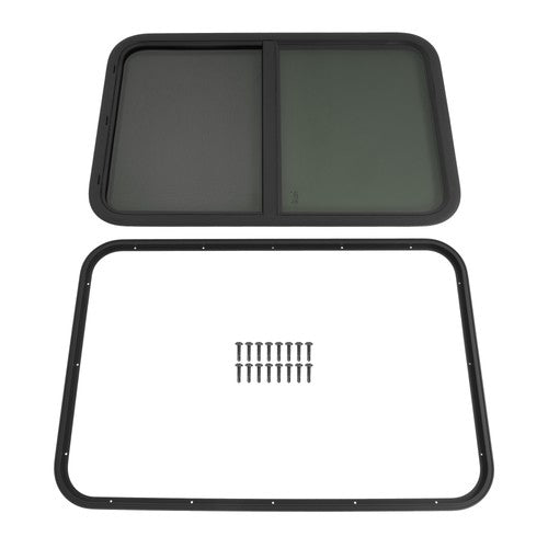 Solid Spare 24" W X 36" H Vertical Sliding RV Window Tempered Glass with Mesh Screen