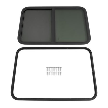 Solid Spare 24" W X 36" H Vertical Sliding RV Window Tempered Glass with Mesh Screen