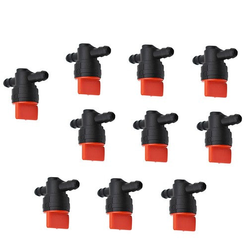 Solid Spare 1/4"Straight In-Line Gas Motorcycle Fuel Shut-off / Cut-off Valves10 Pcs