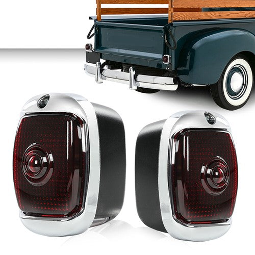 Solid Spare Fit For 1940-53 Chevy First Series Pickup Rear Tail Lamp Lights Right Left Side