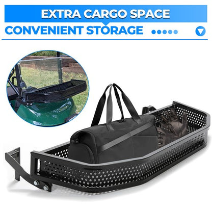 Solid Spare For 2008+ EZGO RXV Golf Cart Front Clay Basket Storage Cargo W/ Mounting Bracket