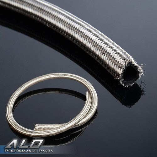 Solid Spare 16Ft AN10 -10AN Fitting Stainless Steel Braided Oil Fuel Hose Line Kit