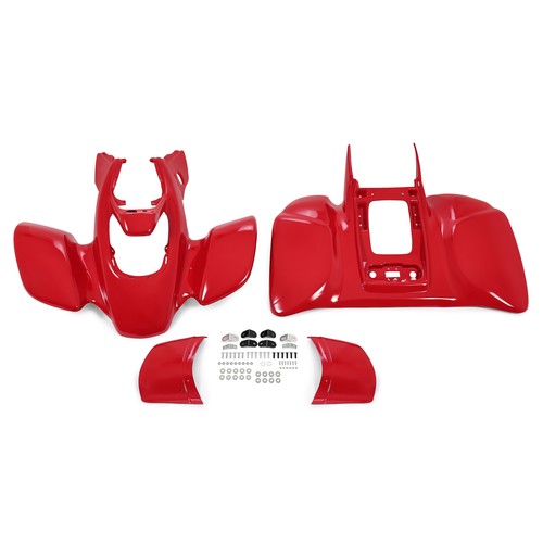 Solid Spare Red Front+Rear Fender ABS For Honda TRX 400EX TRX400EX 2005-2007 #11739-12