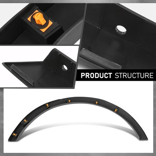 Solid Spare Rear Right Side Fender Flare Wheel Arch Molding Fit For 2013-2016 Ford Escape