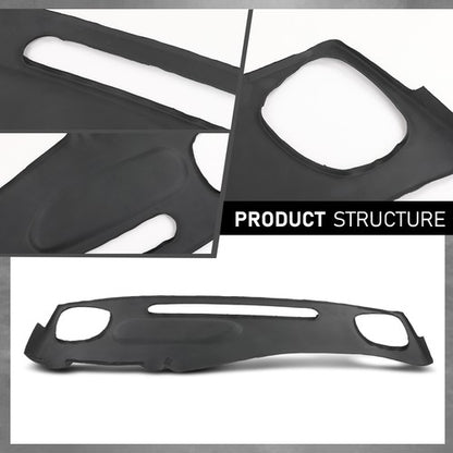 Solid Spare Fit For 98-02 Chevy S10 Blazer GMC S15 Jimmy TPE Dash Board Cap Cover Pad Gray