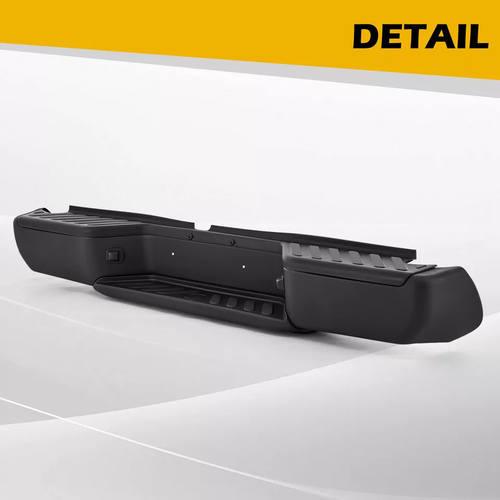 Black Steel Rear Step Bumper For 2005-2020 2021 Nissan Frontier w/o Sensor Holes