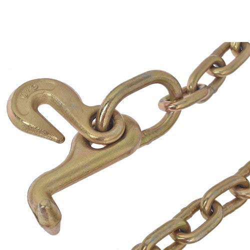 Solid Spare USA Grade 70 Wrecker Tow Chain 5/16 x 6 FT 15" Axle J Hook Hook Rollback Carrier