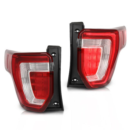 Solid Spare Tail Lights Fit For 16-19 Ford Explorer Rear Brake Parking Lamps w/o Harness