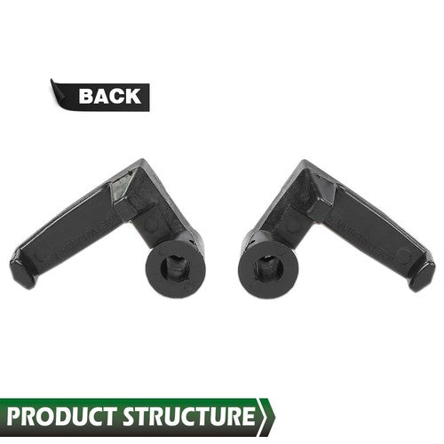 Solid Spare Fit For 1980-1996 Ford Truck Bronco F-150 Vent Window Handles Locks Black