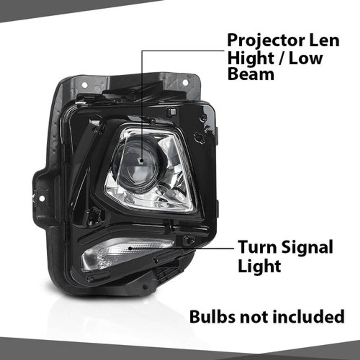 Solid Spare Fit For 2019-2021 Chevy Blazer HID/Xenon Model Projector Headlights Left+Right