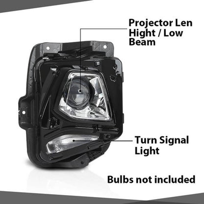 Solid Spare Fit For 2019-2021 Chevy Blazer HID/Xenon Model Projector Headlights Left+Right