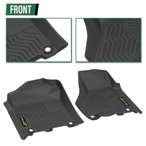 Solid Spare Fit For 19-24 Ram 2500/3500 Crew Cab All Weather TPE Floor Mats Protection Liner