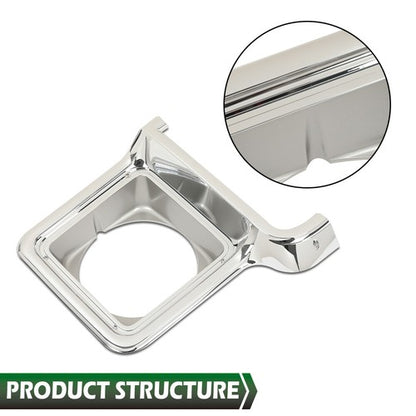 Solid Spare Fit For 1973-1978 Chevy GMC C/K Pickup Truck Silver Headlight Trim Bezel Pair