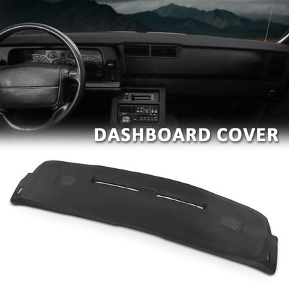 Solid Spare Fit For 1984-1992 Chevrolet Camaro TPE Dash Board Cover Overlay Cap Black