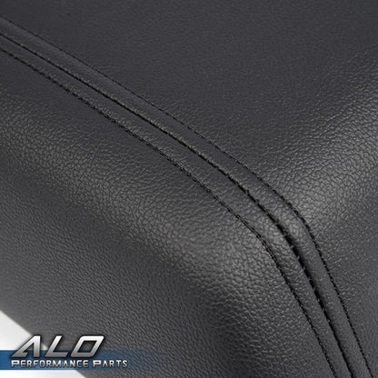 Solid Spare Center Console Arm Rest Lid Cover Pad Leather Fit For 2004-2008 Ford F-150 Black