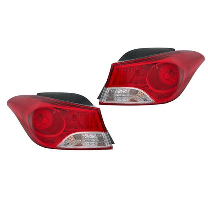 Solid Spare Halogen Outer Tail Lights For Hyundai Elantra 2011 2012 2013 Left+Right Black