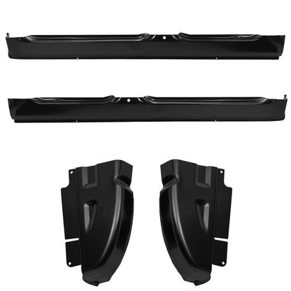 Solid Spare 4Pcs Rocker Panels & Cab Corners For Dodge Ram 1500 2500 3500 Quad Cab 2002-2008