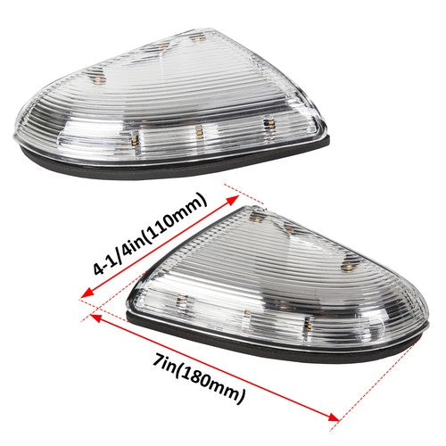 Solid Spare 2Pcs LED Mirror Turn Signal Lights Puddle Lamps For 2009-14 Dodge Ram 1500 2500