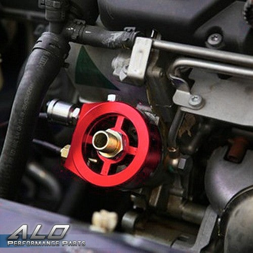 Solid Spare Fit For Car Racing JDM Aluminum Oil/Gauge Filter Sandwich Adapter Plate Kit