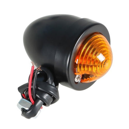 Solid Spare For Black Motorcycle Passing Driving Spot Fog Lamp w/ Turn Signal Lights