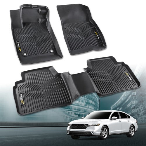 Solid Spare TPE Floor Mats Fit For 23-25 Honda Accord Hybrid All Weather Protection Liners