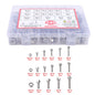 Solid Spare 240 pieces of M5, M6, M8 Flanged 304 Stainless Steel Bolts and Nuts Kit