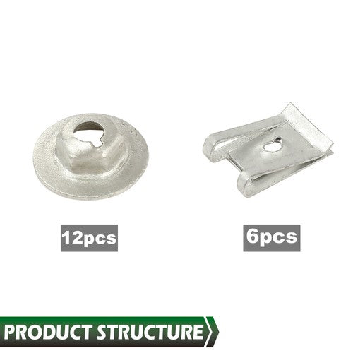 Solid Spare Fit For 81-87 Buick Regal Front+Rear Bumper Filler Hardware Screw Install Kit