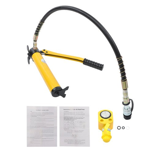 Solid Spare 5 Ton Hydraulic Jack Power Ram Kit and CP-180 Manual Hydraulic Hand Pump