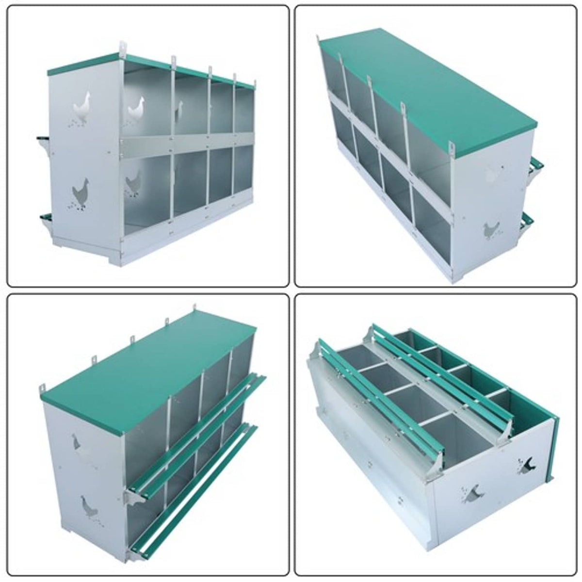 Solid Spare For Chicken Laying Eggs Hens Chicken Coop Box 8 Hole Chicken Nesting Boxes