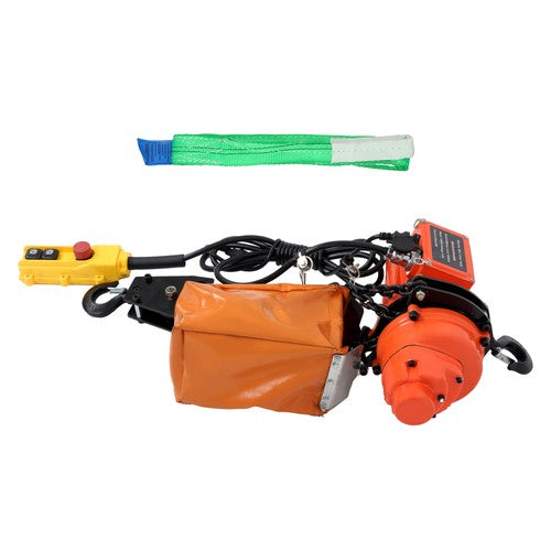 Solid Spare 1T/2200lbs 3m/10Ft Wired Remote Control Electric Chain Hoist G80 double chain