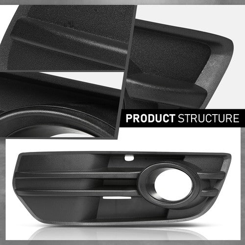 Solid Spare Fit For 2009-2012 Audi Q5 Front Bumper Fog Light Bezel Lamp Trim Left Side