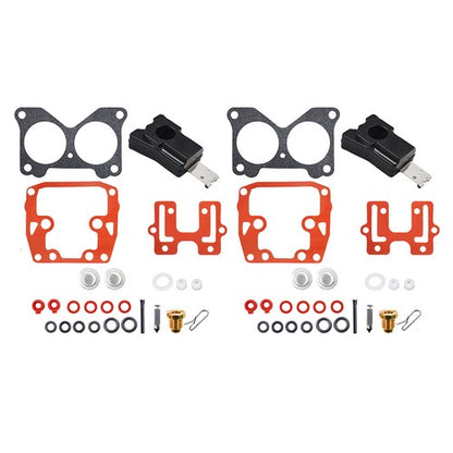 Solid Spare 2× Carburetor Carb Rebuild Kit For Johnson Evinrude V4 85 90 100 115 125 140HP
