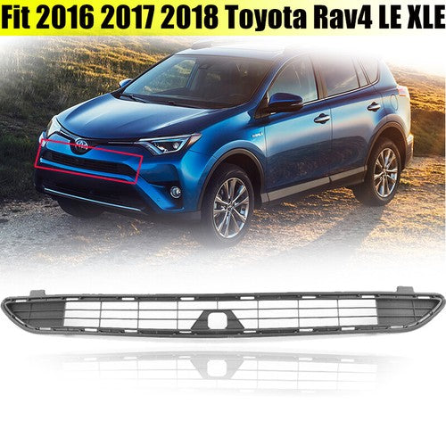 Fit 2016 2017 2018 Toyota Rav4 LE XLE Front Bumper Black Radiator Center Grille