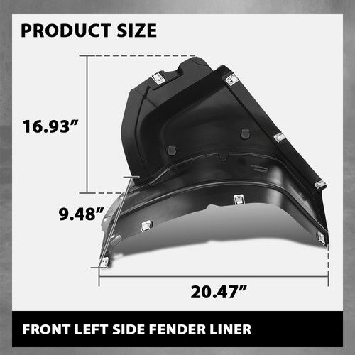 Solid Spare Front Fender Liner Splash Shield Left Side Fit For 2015-2018 Audi Q3 Quattro