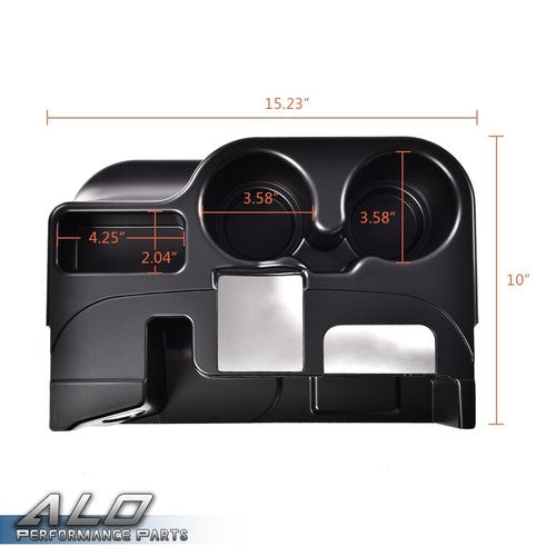 Solid Spare Center Console Cup Holder Matte Black Fit For 2003-2012 Dodge Ram 1500 2500 3500