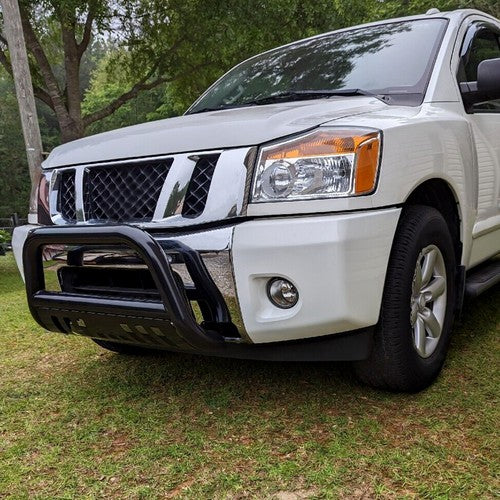 Solid Spare Bull Bar For 2004-2015 Nissan Titan/armada Black Push Bumper Grille Guard
