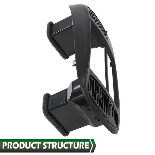 Solid Spare Fit For 1997-2003 Ford F150 Expedition Radio Climate Trim Bezel Dash Panel Black
