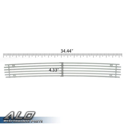 Solid Spare Fit For 2009-2014 Nissan Maxima Front Lower Bumper Silver Billet Grille Insert