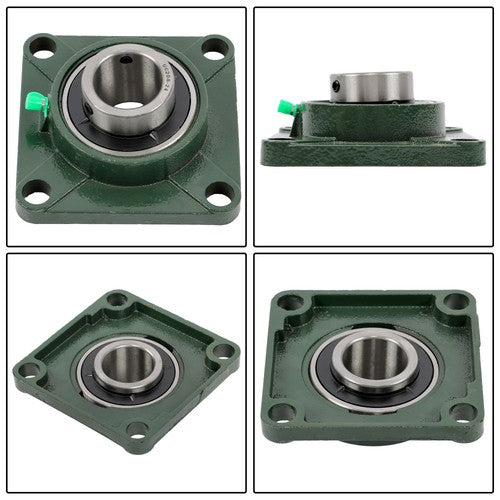 Solid Spare 4PCS 1-1/2" Bore 4 Bolt Solid Base UCF208-24 Pillow Block Flange Bearing